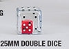 Dice - D6 Double Dice Clear/Red
