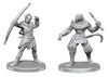 PF Deep Cuts Unpainted Minis Elf Hunter & Catfolk Bandit